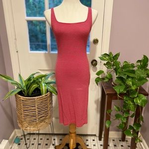 Body con red/white striped dress